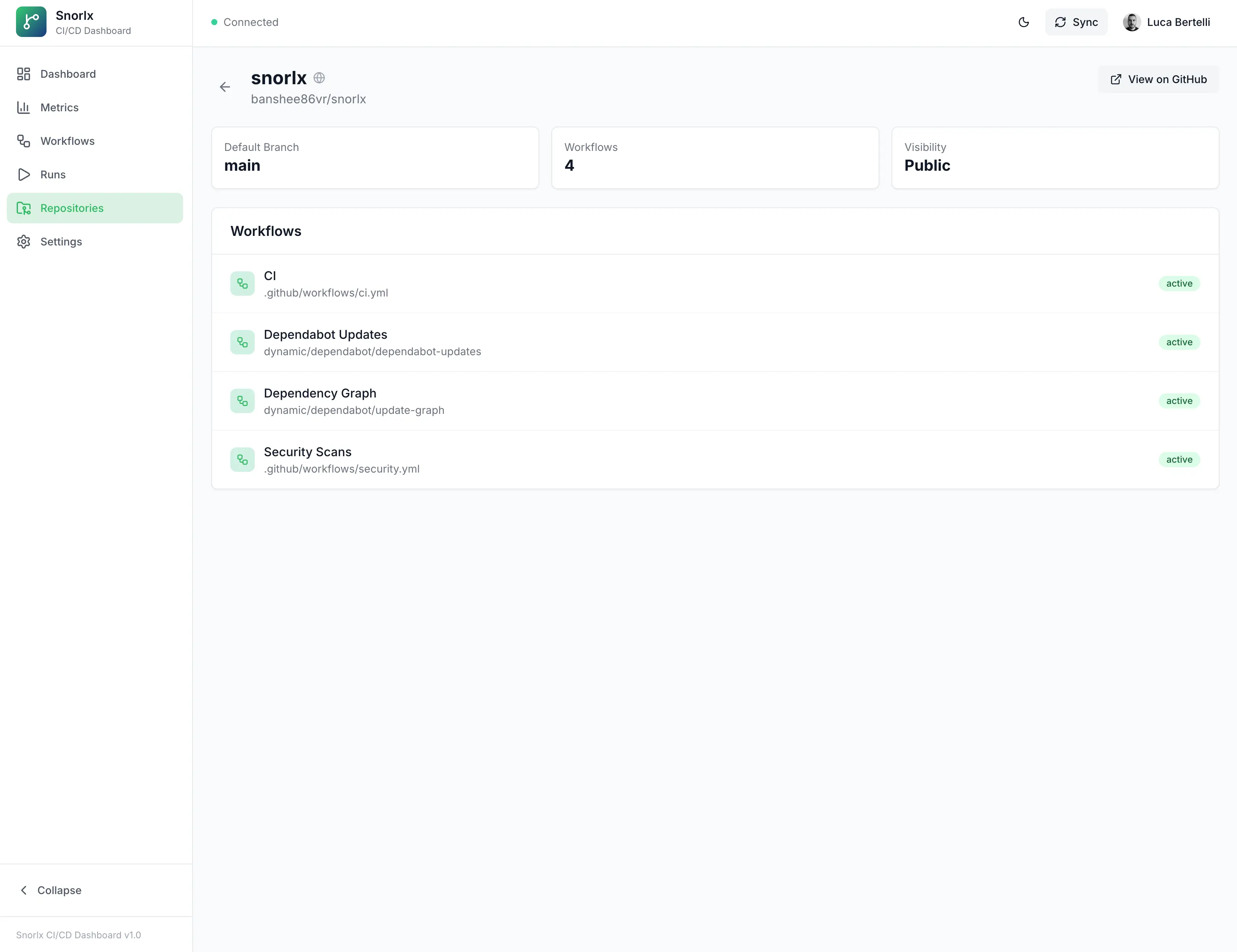 Snorlx repositories list
